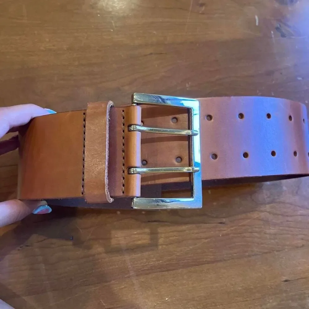 Unbranded Women's Brown and Pink Belt